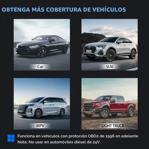 Vista 7 de Vgate iCar Pro 2S - Escáner Bluetooth OBD2, herramienta de diagnóstico de coche, lector de código para Android, iOS y Windows, color negro