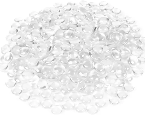 Vista 15 de Houseables Cuentas de vidrio para jarrones, canicas para jarrones, canicas de vidrio, relleno, cuentas azules, planas, gemas azules, manualidades