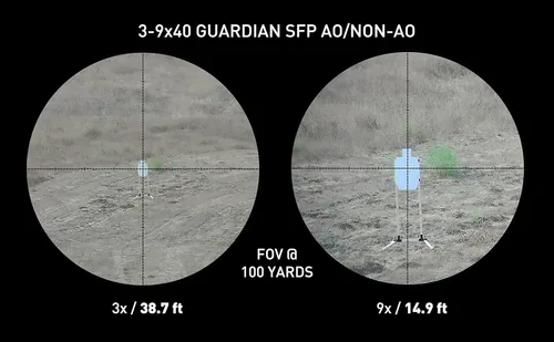 Vista 3 de Monstrum Serie Guardian AO - Mira de rifle con ajuste de paralaje
