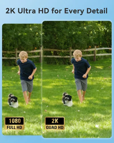 Vista 6 de MUBVIEW Black 360° Security Cameras Wireless Outdoor,24/7 Wired Outdoor Camera for Home Security,Motion Tracking,5G/2.4G WiFi Security Camera,Night