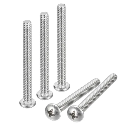 Vista 62 de uxcell Tornillos de máquina de cabeza redonda #10-32x1/2, tornillo de acero inoxidable 304 18-8, accionamiento Phillips, totalmente roscado, acabado