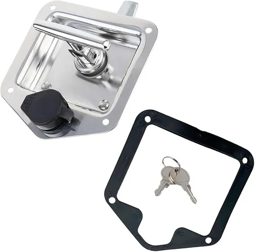 1 pieza de cerradura de puerta de remolque de coche de acero inoxidable con pestillo de caja de herramientas para caravana con junta, cerradura de