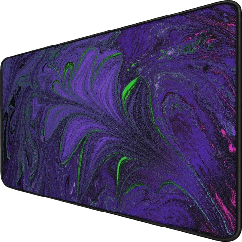 Vista 17 de Alfombrilla grande para mouse, (31.5 x 11.8 pulgadas), base de goma natural antideslizante duradera con bordes cosidos, tapete impermeable