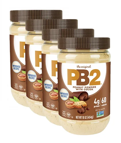 Vista 10 de PB2 Paquete de mantequilla de maní en polvo - Original PB2 and Cocoa PB2 Peanut Butter Powder (dos frascos de 16 onzas)