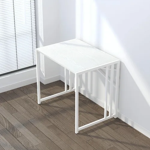 Vista 216 de Escritorio plegable de 47 pulgadas, no requiere montaje, mesa de oficina en casa, escritorio de campamento para computadora de juegos, color beige