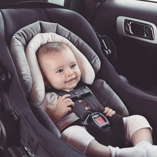 Vista 2 de Diono Cuddle Soft - Soporte para la cabeza 2 en 1 con almohadillas para el pecho, color gris/Ártico