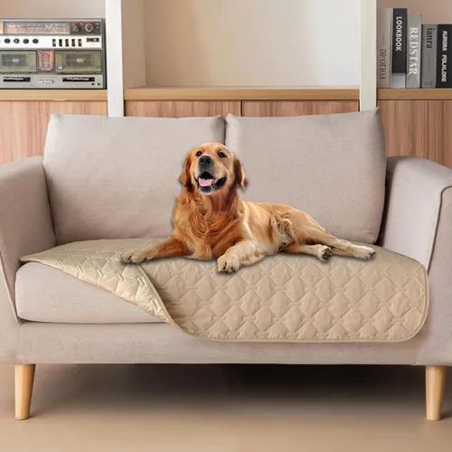 Vista 131 de gogobunny - Manta para perros y gatos 100% impermeable y de doble cara, funda suave para cama de mascotas, reversible, protege muebles, carbón
