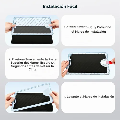 Vista 3 de MOBDIK Paperfeel - Protector de pantalla de cristal para iPad Air 11 M4, M3