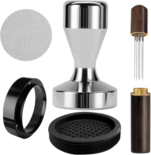Vista 10 de Juego de 22 piezas de compactador para café, kit de accesorios para barista de espresso, con compactador de espresso de 51 mm, herramienta WDT