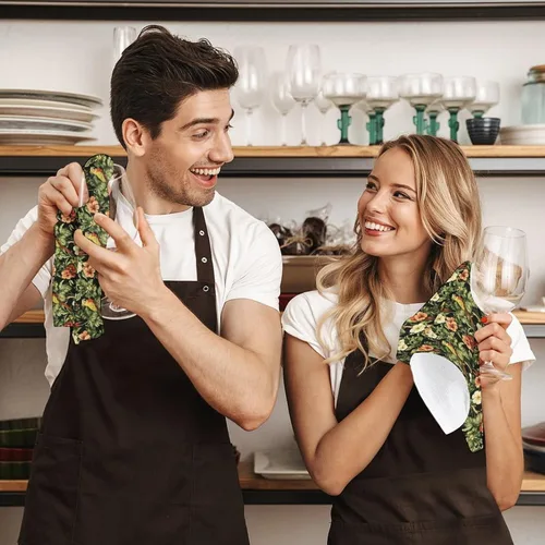 Vista 7 de Decorative Hand Towels for Bathroom - Hawaii Retro Parrot Print Soft Absorbent Small Bath Hand Towels for Kitchen, Farmhouse, Spa, Hotel, Guest Tea