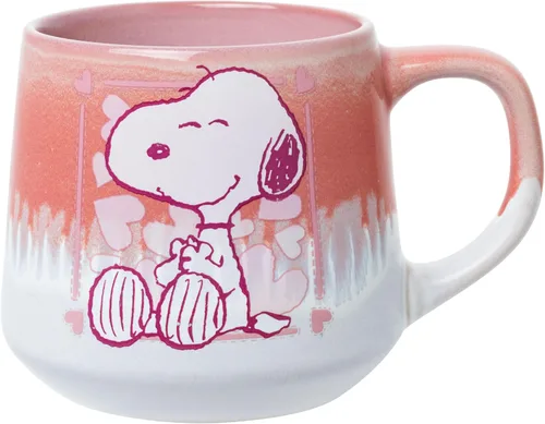 Vista 22 de Silver Buffalo Peanuts Snoopy - Tarro de cristal con tapa y pajita, 21 onzas