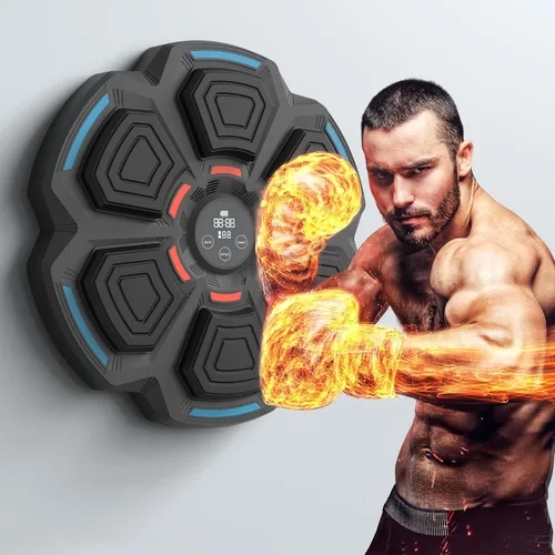 Vista 6 de OurStarry Smart Music Boxing Machine for Adults and Kids, Training Machine with LED Electronic Wall Mounted, Home Indoor Workout Equipment with