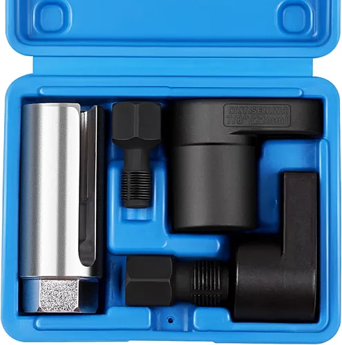 SCITOO Juego de llave de herramienta de extracción de enchufe de sensor de 5 piezas y cazador de roscas con enchufe de impacto de hilo