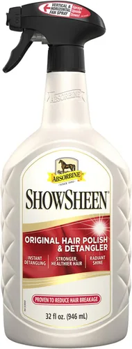 Vista 11 de Absorbine ShowSheen - Esmalte y desenredante para el cabello, botella de repuesto de 32 onzas, abrigo de caballo y perro, melena y cola, desenreda