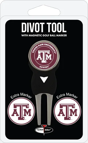 Team Golf NCAA Unisex-Adult Team Golf NCAA Divot Tool with 3 Golf Ball Markers Pack, Markers are Removable Magnetic Double-Sided Enamel