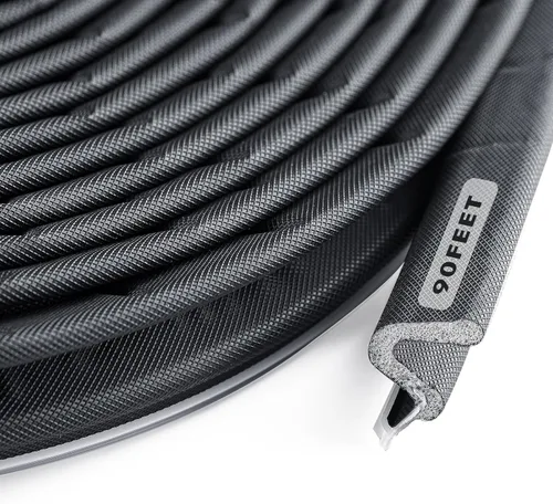 Vista 9 de BBTO Burlete para puertas y ventanas Burlete exterior en forma de V para puerta de garaje con espuma de bloqueo de espacio con ranura de sierra