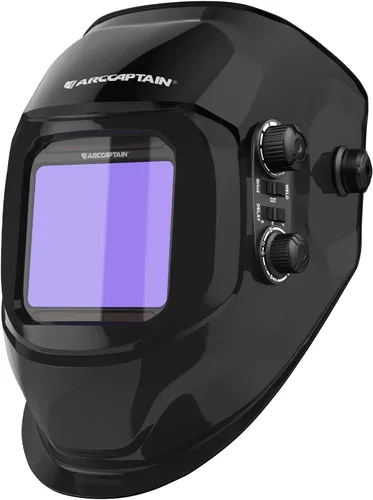 Vista 8 de ARCCAPTAIN - Casco de soldadura a color real, pantalla 3.93 × 3.66, oscurecimiento automático, capucha solar 4 sensores de arco, sombra 4/5-9/9-13