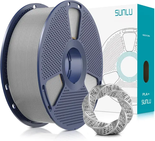 Vista 64 de SUNLU - Filamento PLA Plus 1.75mm Negro 1KG, Filamento para impresora 3D enrollado cuidadosamente 1.75mm, PLA+ 1000g, precisión dimensional de +