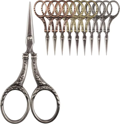 Vista 47 de JubileeYarn - Tijeras de bordado de estilo antiguo, color cobre, 1 par