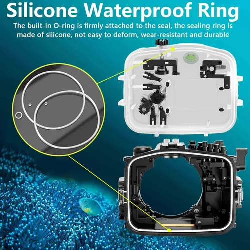Vista 8 de Seafrogs - Carcasa submarina para Sony Alpha FX3 I FX30 [131.2 ft/130 pies] Funda impermeable para Sony ILME-FX3 I FX30 + FE 1.102-2.756 in
