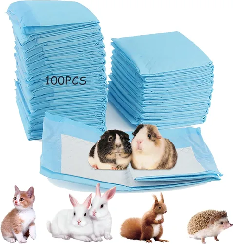 Vista 8 de 50 almohadillas para mascotas para conejos, 22 x 17 pulgadas, almohadillas desechables para conejos, ropa de cama de conejo a prueba de fugas, súper