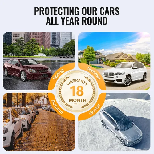 Vista 7 de Funda para coche SUV de 30 capas para automóviles, impermeable para todo tipo de clima, protección UV, resistente a la nieve, resistente al viento