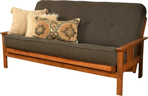 Vista 133 de MFD Futón Montana, Verde, Tela Madera, Colchón de ante de turba