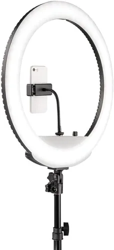 Vista 4 de Westcott 18” Bi-Color LED Ring Light Kit with Batteries and Stand Professional Studio Continuous Lighting for Photography, Video Conferencing, Hair