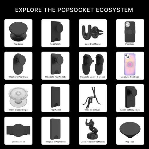 Vista 6 de PopSockets Funda para iPhone 14 con agarre y deslizamiento para teléfono compatible con MagSafe, funda de teléfono para iPhone 14, compatible