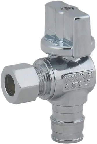 Vista 2 de LD Válvula- 1/4 ángulo de giro PEX A válvula de parada, 1/2 pulgada Exp(F1960) x 3/8 pulgadas OD Proprex ángulo de cierre de la válvula, válvula