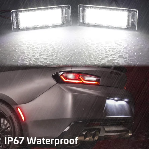 Vista 2 de RUXIFEY Lámpara de luz LED para placa vehicular con resistencia libre de errores Compatible con Chevy Corvette Camaro Equinox Impala Volt Cadillac