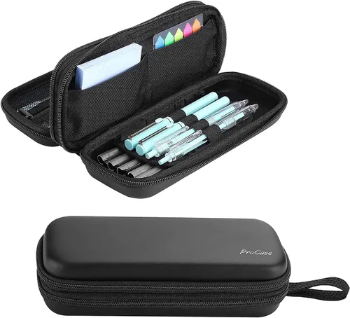 ProCase - Estuche para lápices y bolígrafos, estuche de lápices con cremallera de EVA de 2 capas, gran capacidad, organizador de almacenamiento de