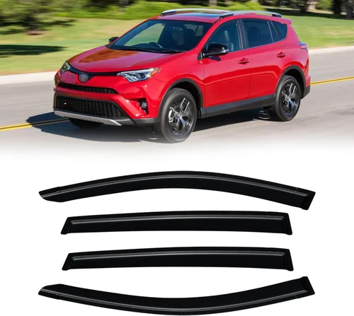 Vista 152 de Visor de ventana para Toyota Tacoma de cabina doble 2005-2015, protectores de lluvia de canal abierto, deflector de ventilación, protector solar