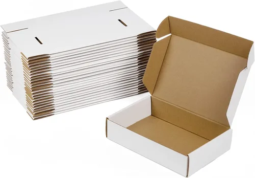 Vista 17 de Cajas de envío de 6 x 4 x 2 pulgadas, paquete de 25 cajas de cartón corrugado blancas para pequeñas empresas
