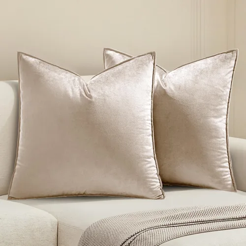 Vista 37 de MIULEE Paquete de 2 fundas de cojín decorativas de terciopelo suave, cuadradas, unicolor, para sofá, dormitorio, automóvil, 16 x 16 pulgadas
