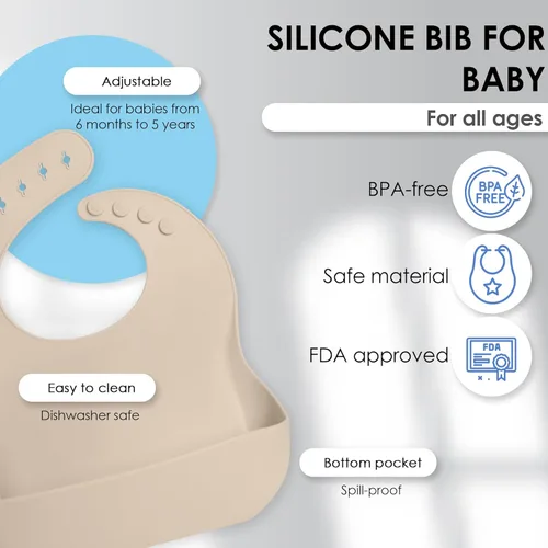 Vista 2 de Bluet B - Set de alimentación de bebé de silicona con chupete - Suministros de destete LED para bebés - Cucharas para bebés, cuenco de succión