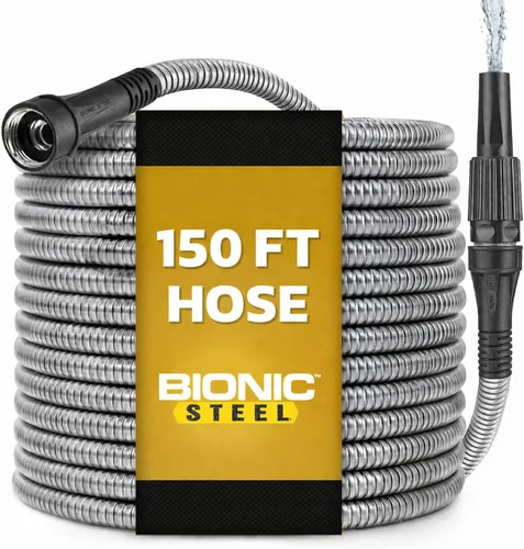 Vista 14 de BIONIC STEEL Manguera corta de jardín de 3 pies, manguera conectora de 3 pies x 5/8 pulgadas para carrete, conexión a prueba de fugas, resistente