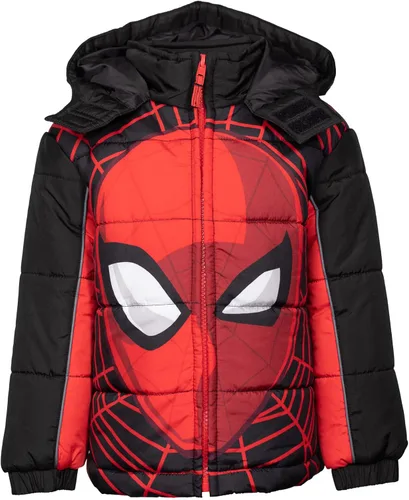 Vista 3 de Marvel Chaqueta acolchada con cremallera para cosplay, tallas de niño a niño grande (2T - 14-16)