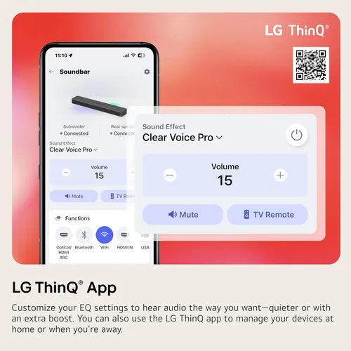 Vista 7 de LG S20A Barra de Sonido de 2.0 canales, Dolby Digital, Sinergia de TV, Interfaz Wow, DTS Digital Surround (Nuevo Modelo 2025)