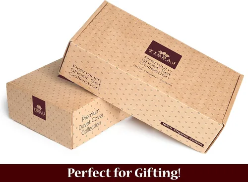 Vista 6 de Tissaj - Sábanas de algodón orgánico, un solo color, 100 % certificado GOTS, 300 hilos, fundas de almohada, sábanas bajeras, fundas de edredón