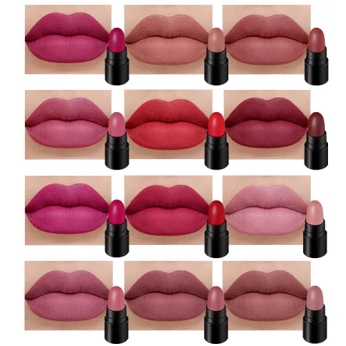 Vista 14 de BINGBRUSH Smooth Juego de Lápices Labiales de Larga Duración, Barra de Color Mate Crayón Labial Definitivo para Colección de Maquillaje - Brillo 01#