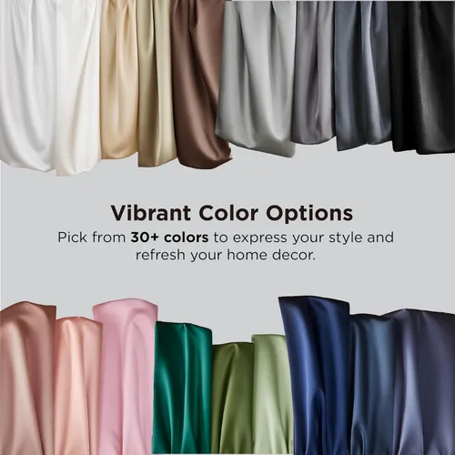 Vista 9 de Bedsure - Juego de fundas de almohada de satén tamaño king, 2 unidades - Fundas de almohada gris plateado para cabello y piel con cierre de sobre