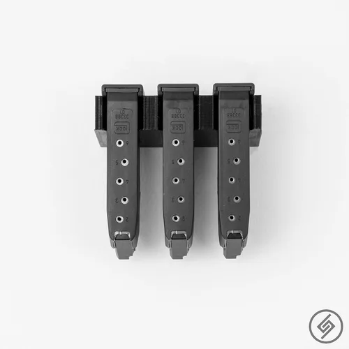 Vista 3 de Spartan Mounts Compatible with Glock Magazines Firearm Accessories, Wall Mount Mag Display for Gun Room, Ammo Storage, Gun Safe Armory Tactical.