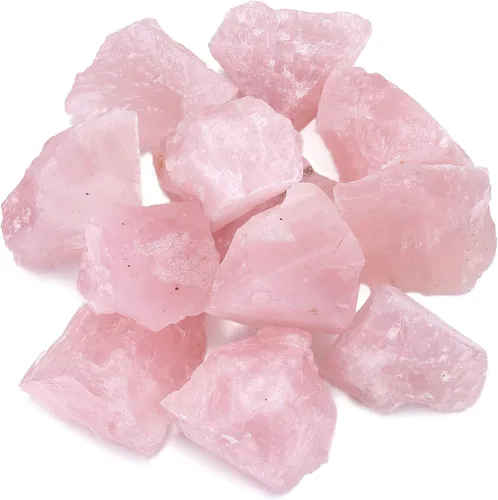 CrystalTears Cristales de cuarzo rosa a granel, piedras en bruto, cristales curativos naturales para curación de reiki, pulir, taxar, pulir,