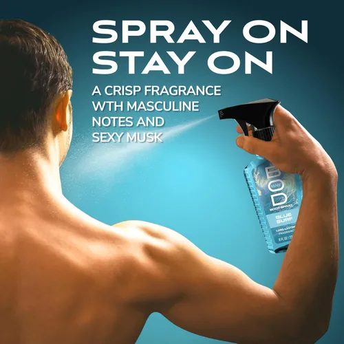 Vista 6 de Bod Hombre fragancia cuerpo Spray, Azul Surf, 8 Fluid Ounce