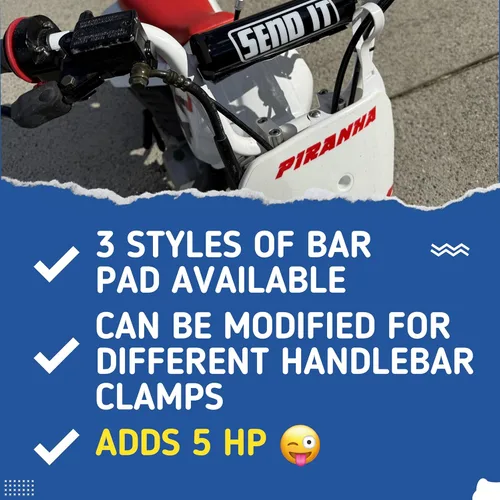 Vista 5 de SEND IT Almohadilla de manillar con DONUTS GRATIS Handlebar para bicicleta de cross ATV Crossbar (Negro, Pit Bike)