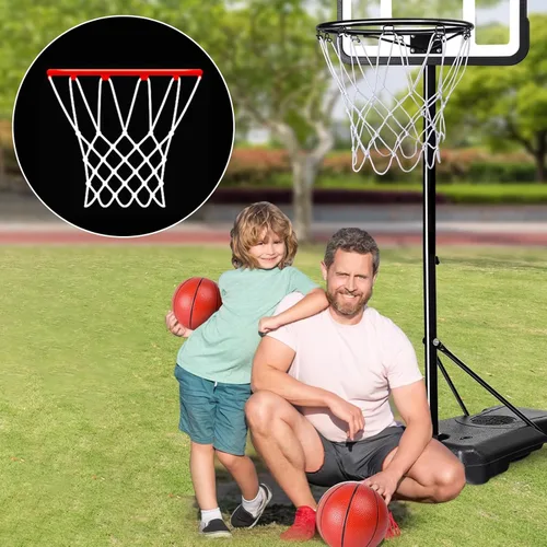 Vista 5 de 8 piezas de mini redes de baloncesto de repuesto para llantas de baloncesto de 8 a 10.25 pulgadas, red de aro de baloncesto pequeña de nailon