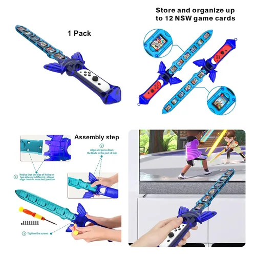 Vista 2 de Switch Sports Accessories - CODOGOY 11 in 1 Switch Sports Accessories Bundle for Nintendo Switch Sports Family Accessories Kit Compatible with