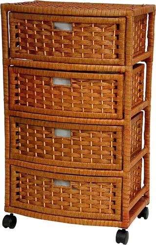 Vista 19 de Red Lantern Oriental Furniture - Cofre de fibra natural de 23 pulgadas, 3 cajones