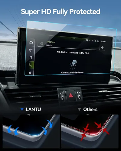 Vista 4 de Protector de pantalla de vidrio templado para Audi A4 (2020-2024)/A5 (2020-2024)/Q5 (2021-2023), accesorios de navegación antirreflejos, instalación